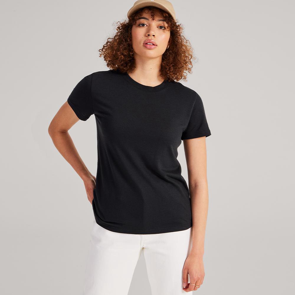 Allbirds Women\'s T-Shirt Black - TrinoXO™ Classic Fit - 60324ZPVK